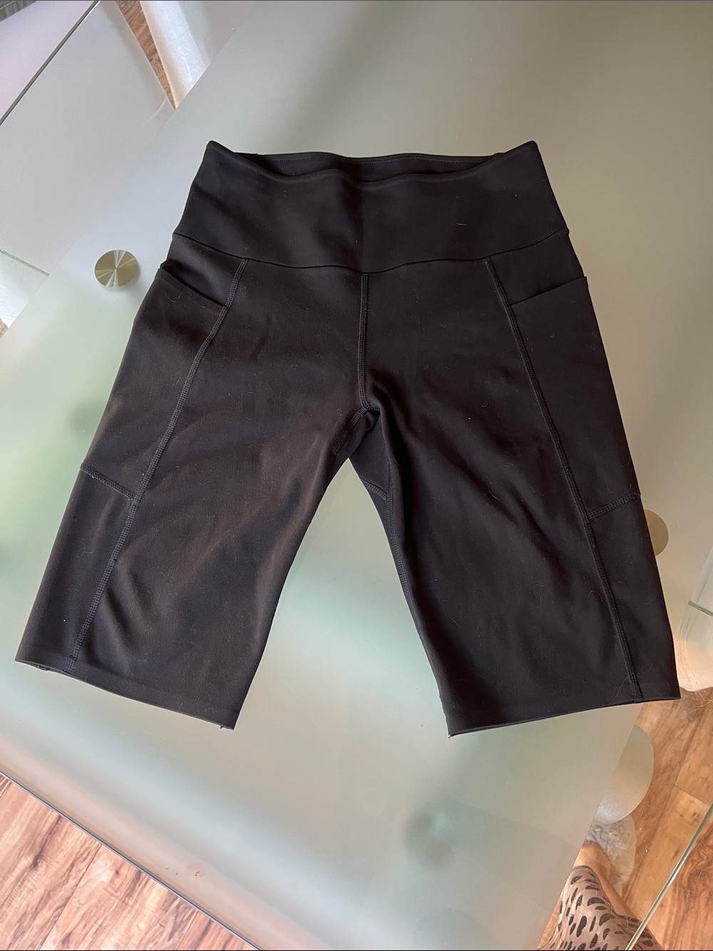 Uniqlo Black High-Rise Athletic Bike Shorts